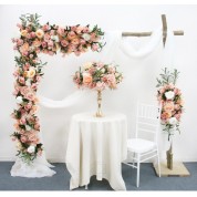 Closed Wedding White Fabric Arch