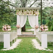 Scalloped White Table Runner