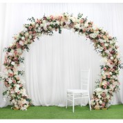 Table Decor With Green Moss And Sequin Runner