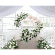 White Pastic Wedding Arch