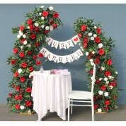 Red And White Wedding Backdrop