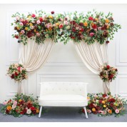 Green Table With Yellow Flowers