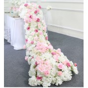 Pink Damask Table Runner