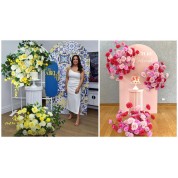 Artificial Flowers In Floor Vase