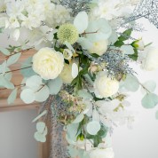 Small White Artificial Flowers In Vase