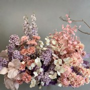 Pink And White Artificial Flowers In Vase