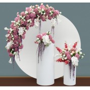 Double Copper Wedding Arch Round