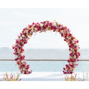 Flower Arrangements Around Candelabra