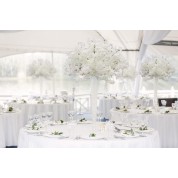 120 White Table Runner