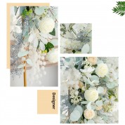 Small White Artificial Flowers In Vase