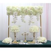 Cream And Gold Wedding Reception Decor