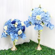 Blue And Gold Flower Arrangement