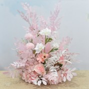 Flower Arrangement With Shell Display Centerpiece