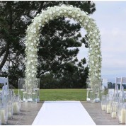 Wedding Reception Cream And Burgundy Reception Backdrop