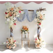 Burgundy Lace Burlap Table Runner