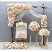 Teal Color Artificial Flowers Arrangement Stand