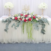 Blush Pink Satin Table Runner