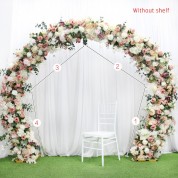 Red White Silver Wedding Backdrop