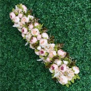 Scalloped White Table Runner