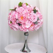 Flower Arrangement With Dogwood And Palm Frond