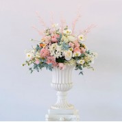 Flower Arrangements In Round Glass Vases