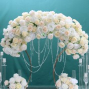 Material Backdrop For Rustic Wedding