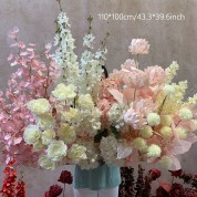 Pink And White Artificial Flowers In Vase