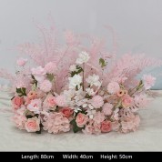 Flower Arrangement With Shell Display Centerpiece