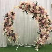 Hexagon Wedding Arch Floewrs