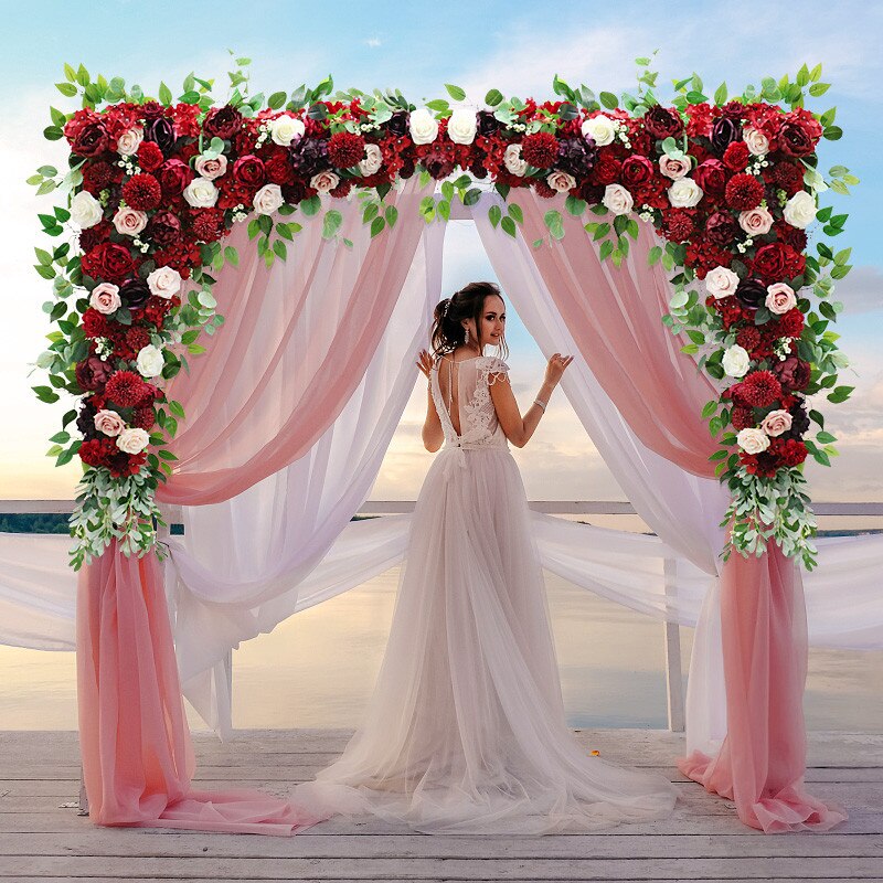 navy blue and pink wedding table decorations