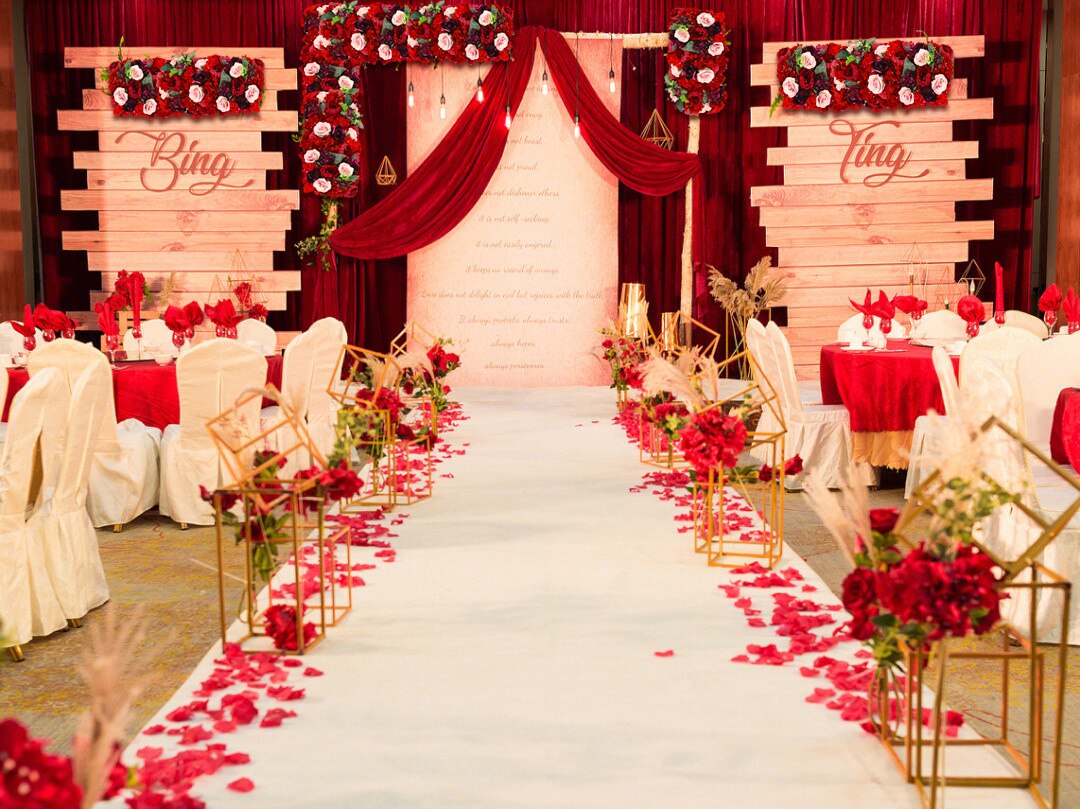 Floral arrangements and decorations for the altar