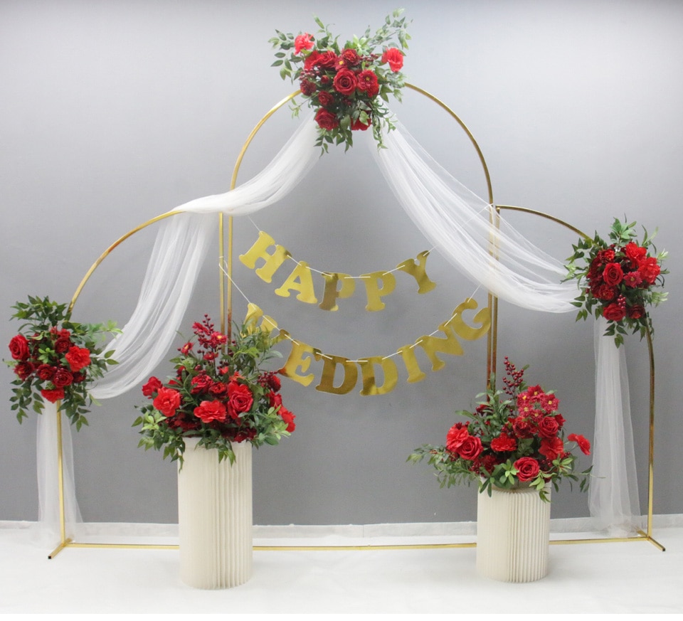 red burlap flower arrangements10