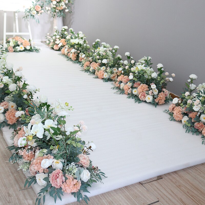 white and gold flower wall4