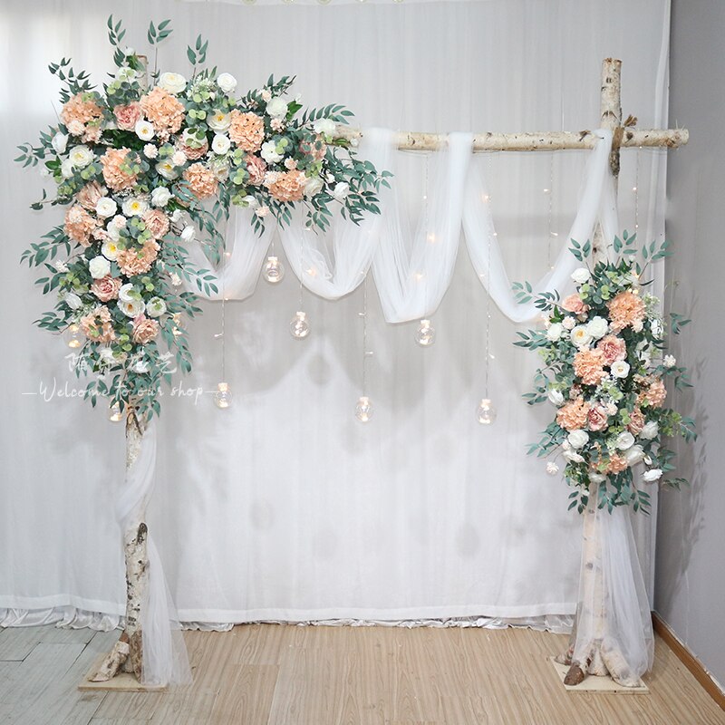 white and gold flower wall10