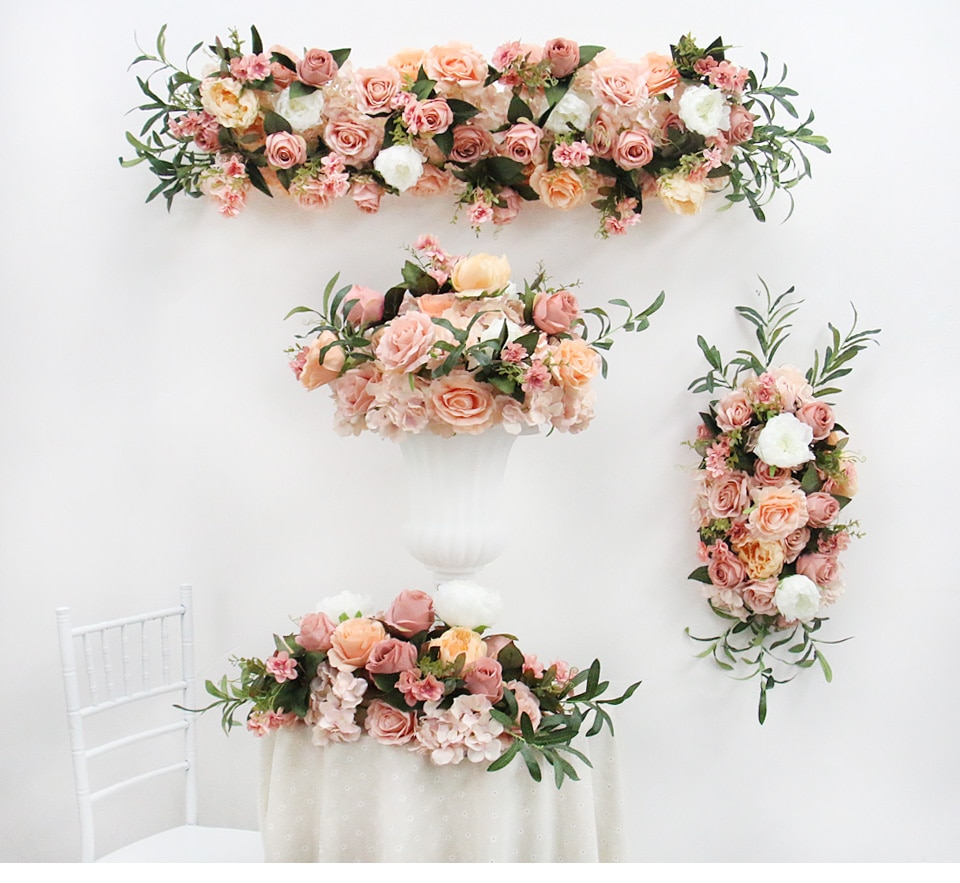 closed wedding white fabric arch9