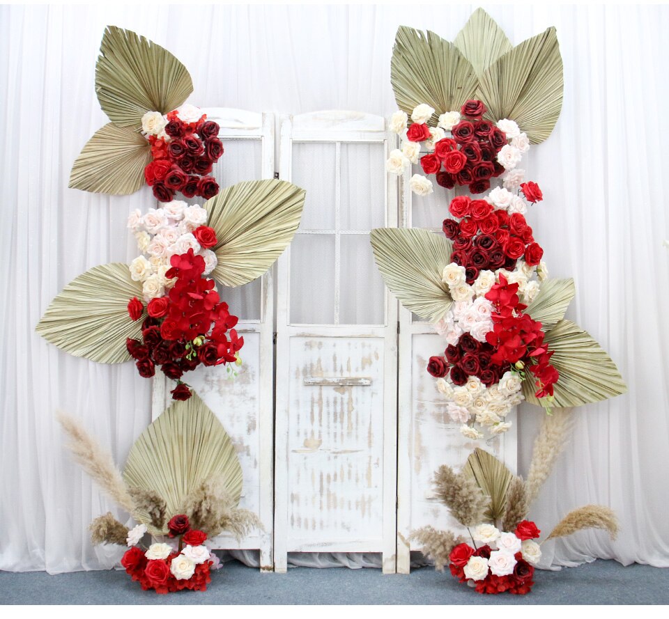 artificial wedding backdrop flowers8