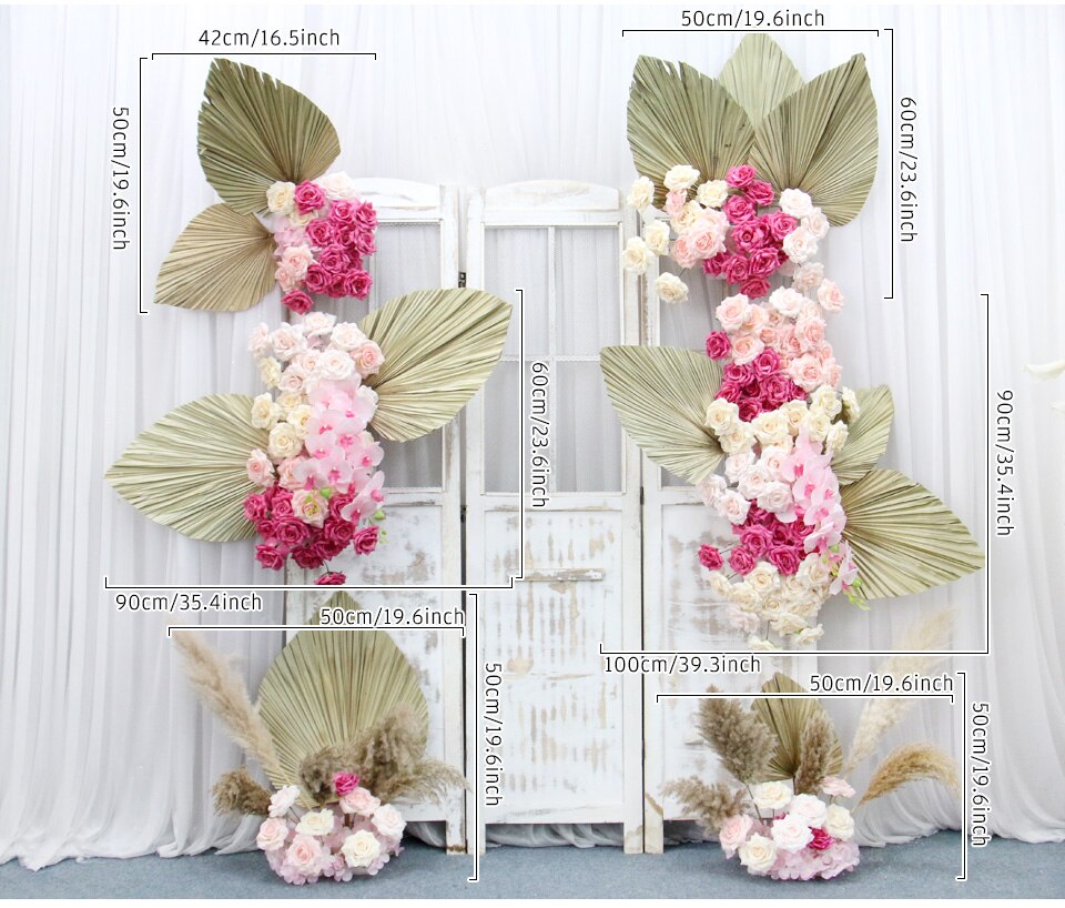 decorated brass wedding arch1