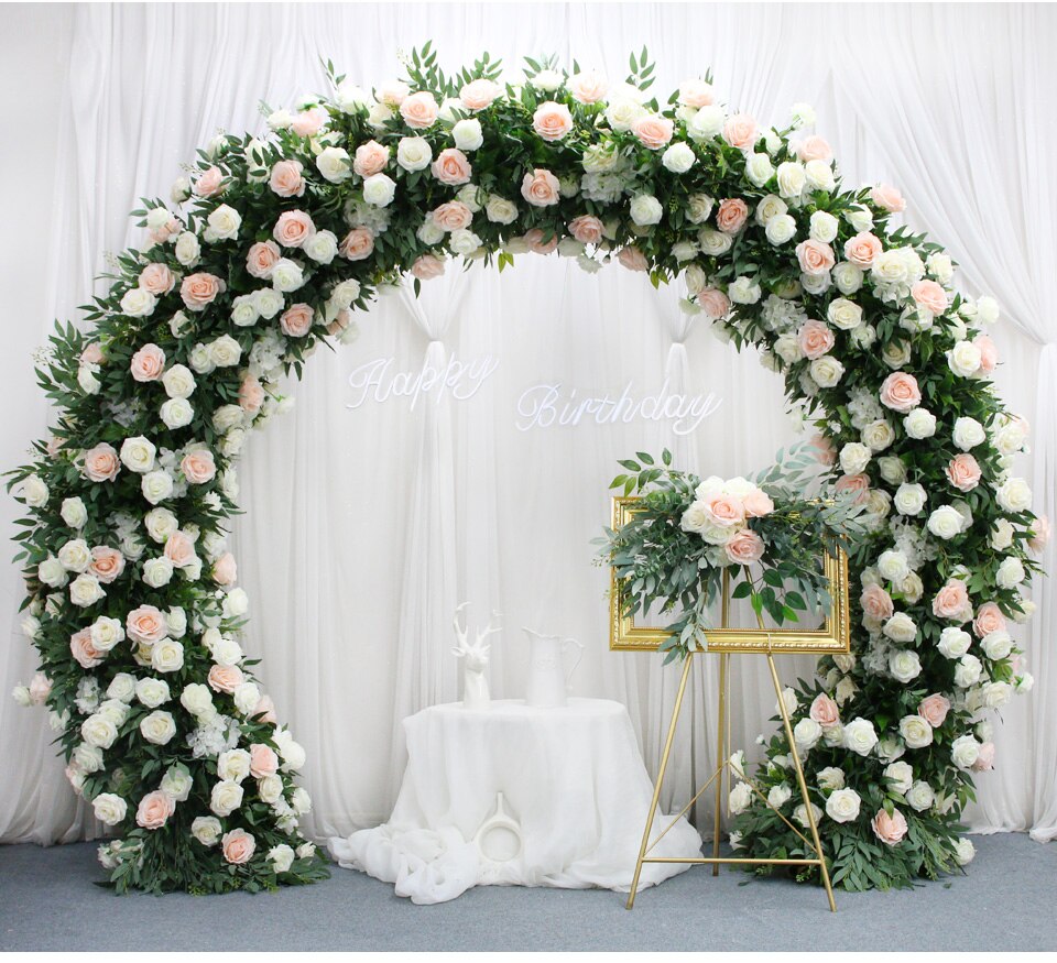 white stage decoration for wedding10