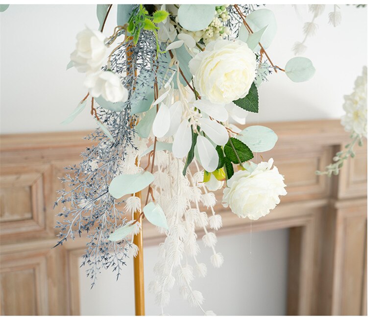 small white artificial flowers in vase9