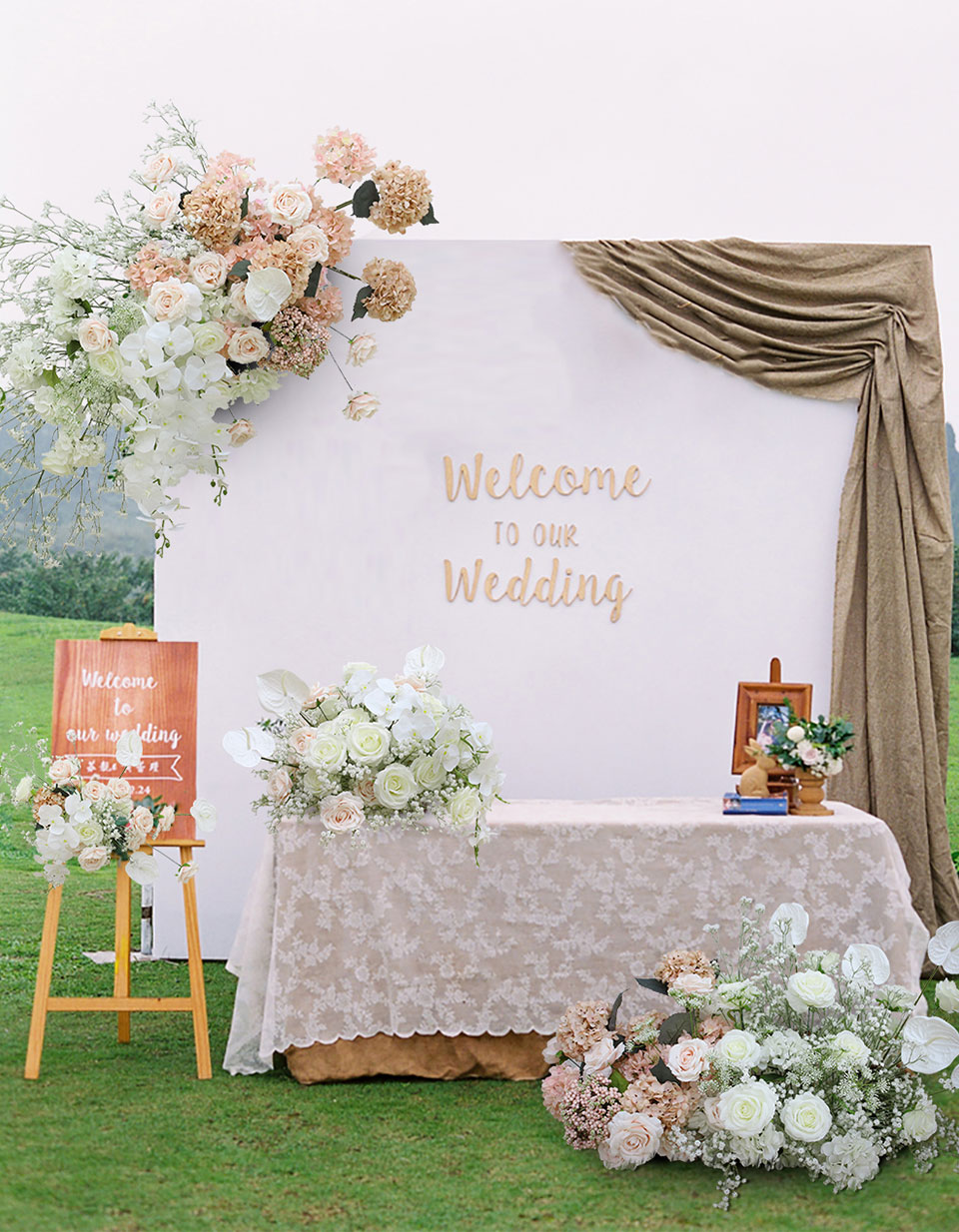 pennant banner wedding decor