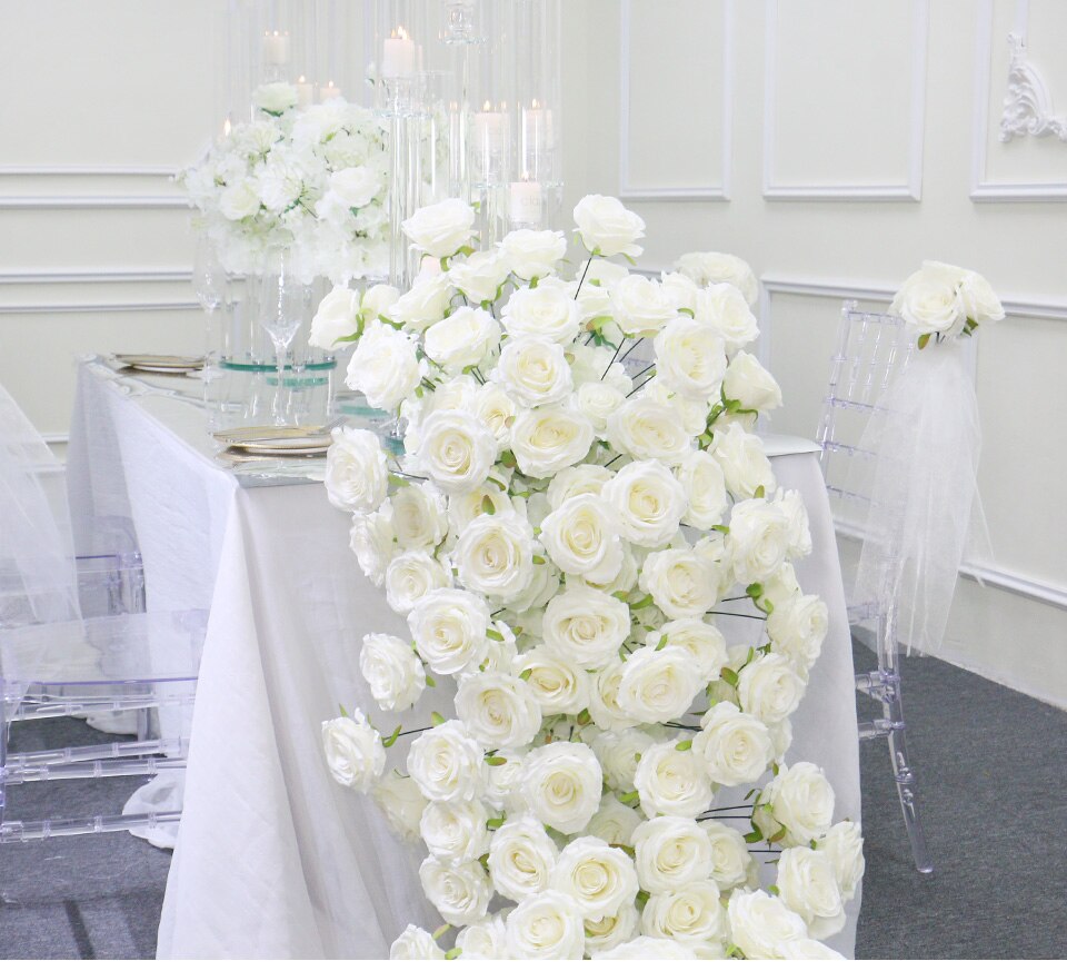 white and black damask table runner10