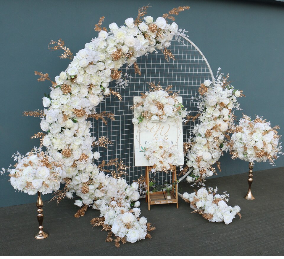 corner flower arrangement for wedding arch9