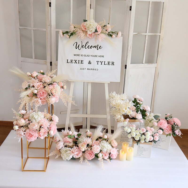 peach dried flower wedding bouquet1