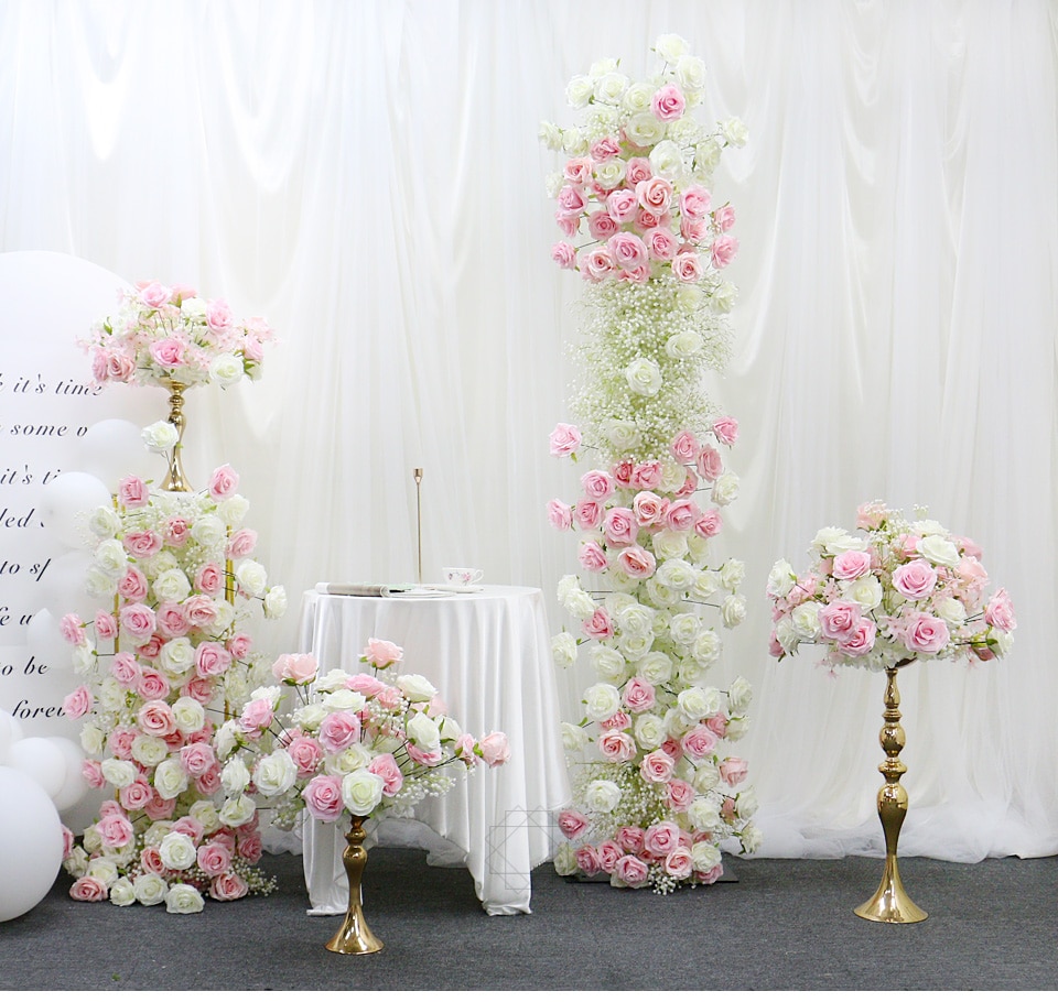 flower arrangement in a wine glass