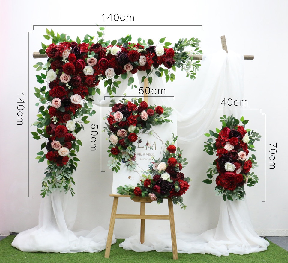 white acrylic wedding event circular backdrop1