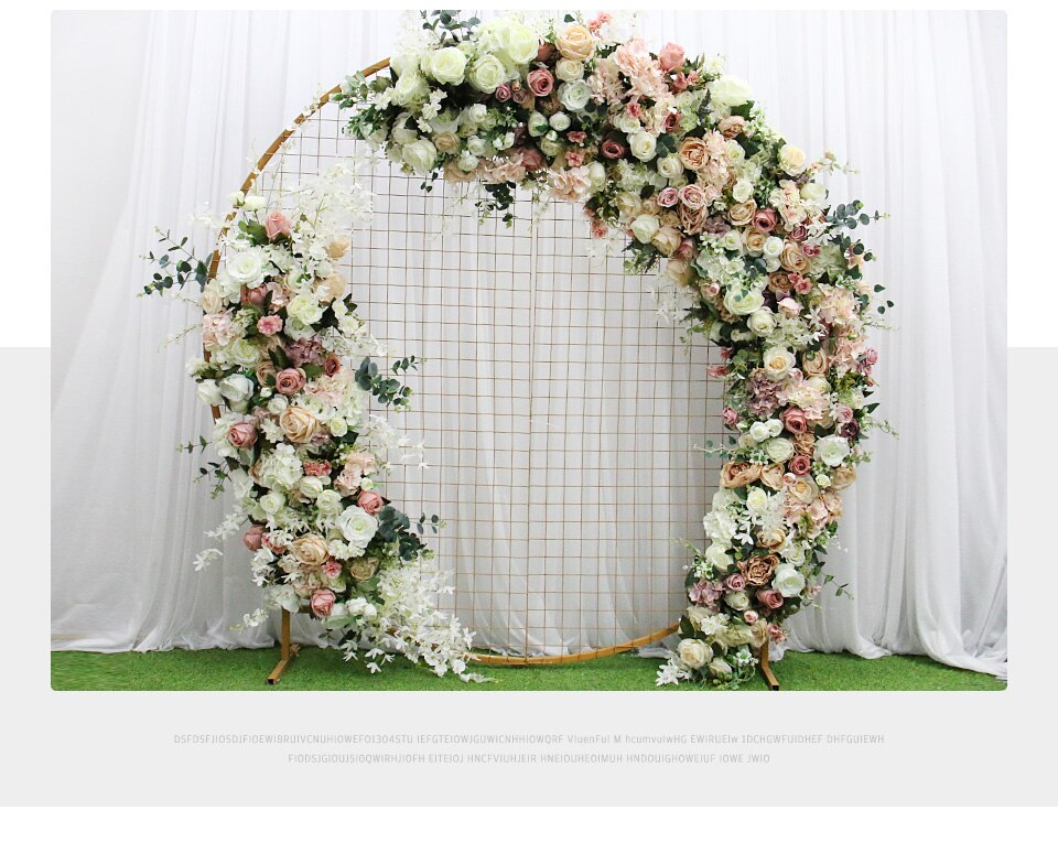 hexagon wedding arch floewrs2