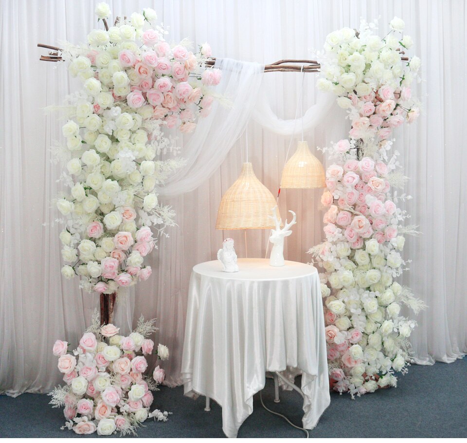 flower arrangement on wedding tables