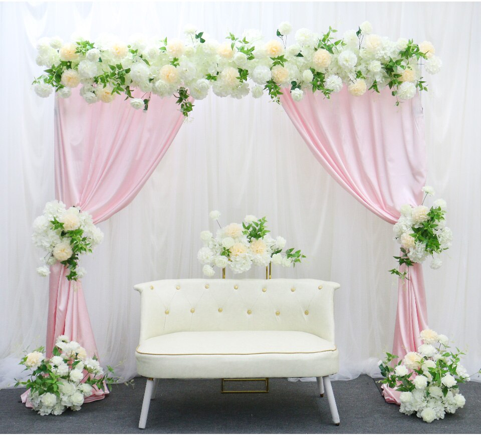 aqua silver wedding table backdrop7