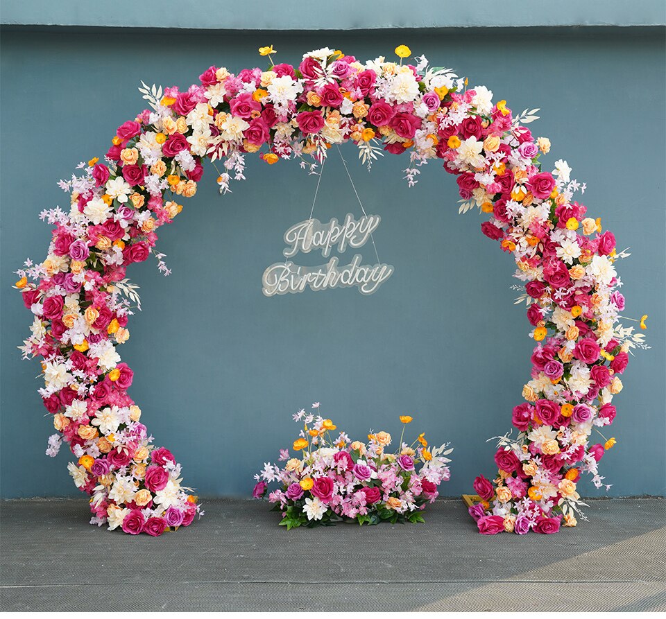 ombre flower table runner7