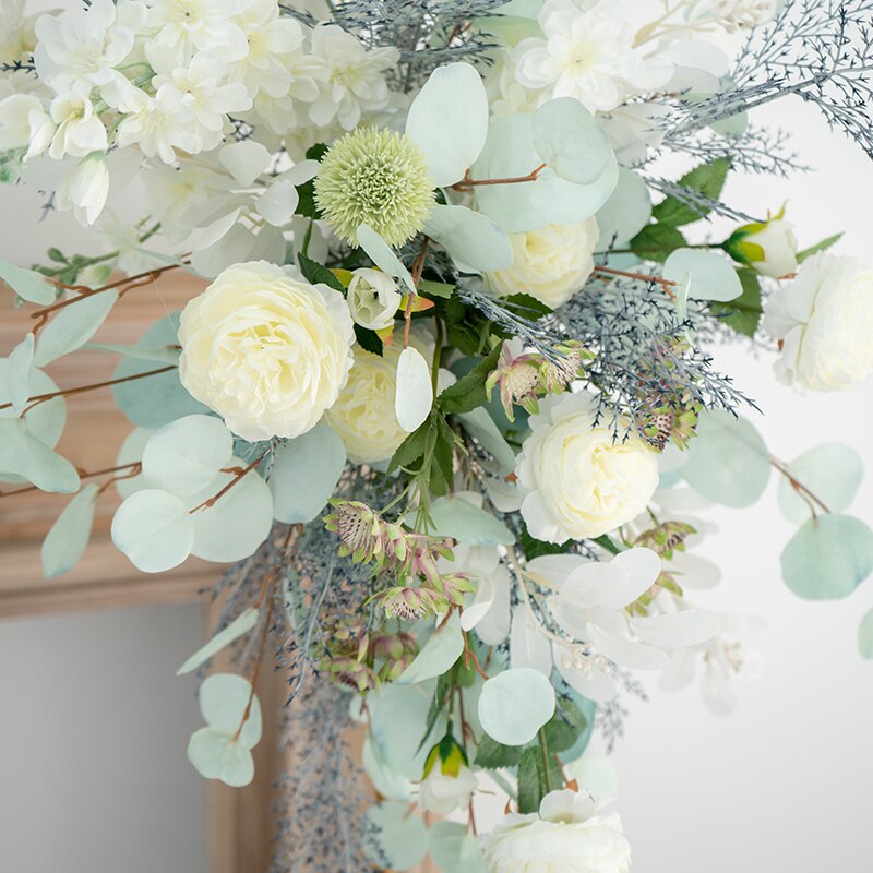 small white artificial flowers in vase1